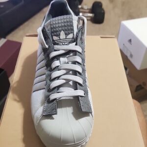 Adidas SUPERSTAR PARLEY (NEW) Gray and White Shell Toe Sneakers